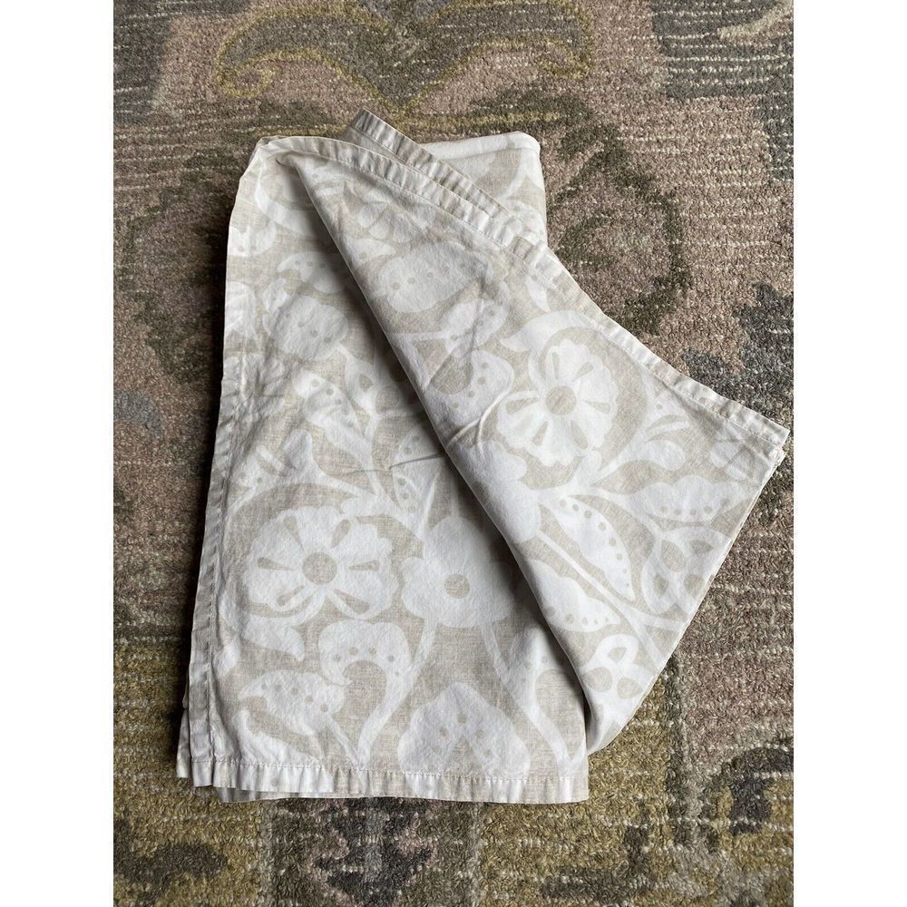 Threshold Floral Pattern Shower Curtain - Cream and Gray